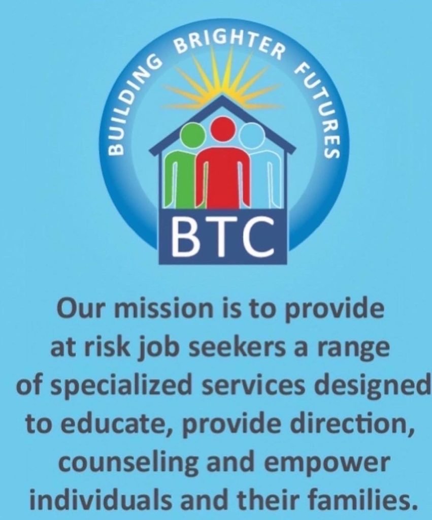 Building brighter, features logo, and mission statement